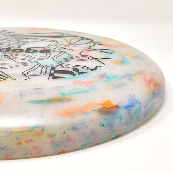 Wham-O Reflyer Frisbee 10.75" 170g w Adobe Logo Art Multicolor Tie Dye Recycled - Picture 12 of 16